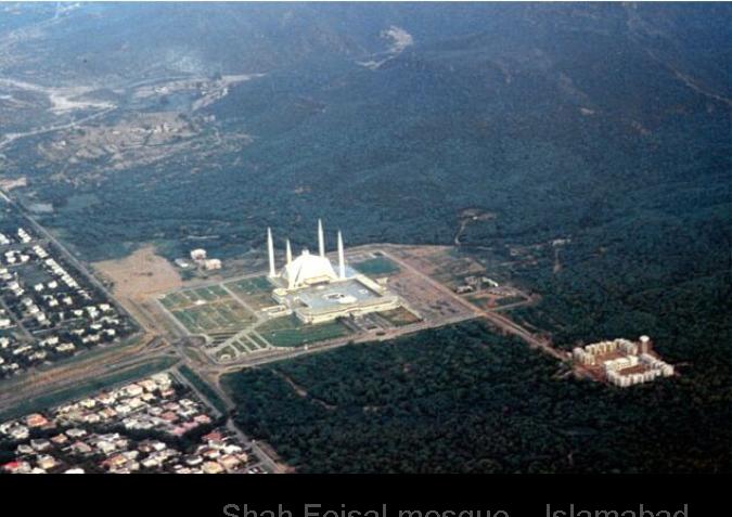 Shah Feisal mosque... Islamabad .. Pakistan. Inside hall capacity ..35,000 outside overflow capacity.. 150,000
