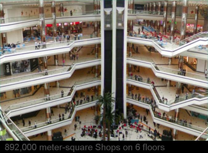 892,000 meter-square Shops on 6 floors, South China Mall, Dongguan, China 