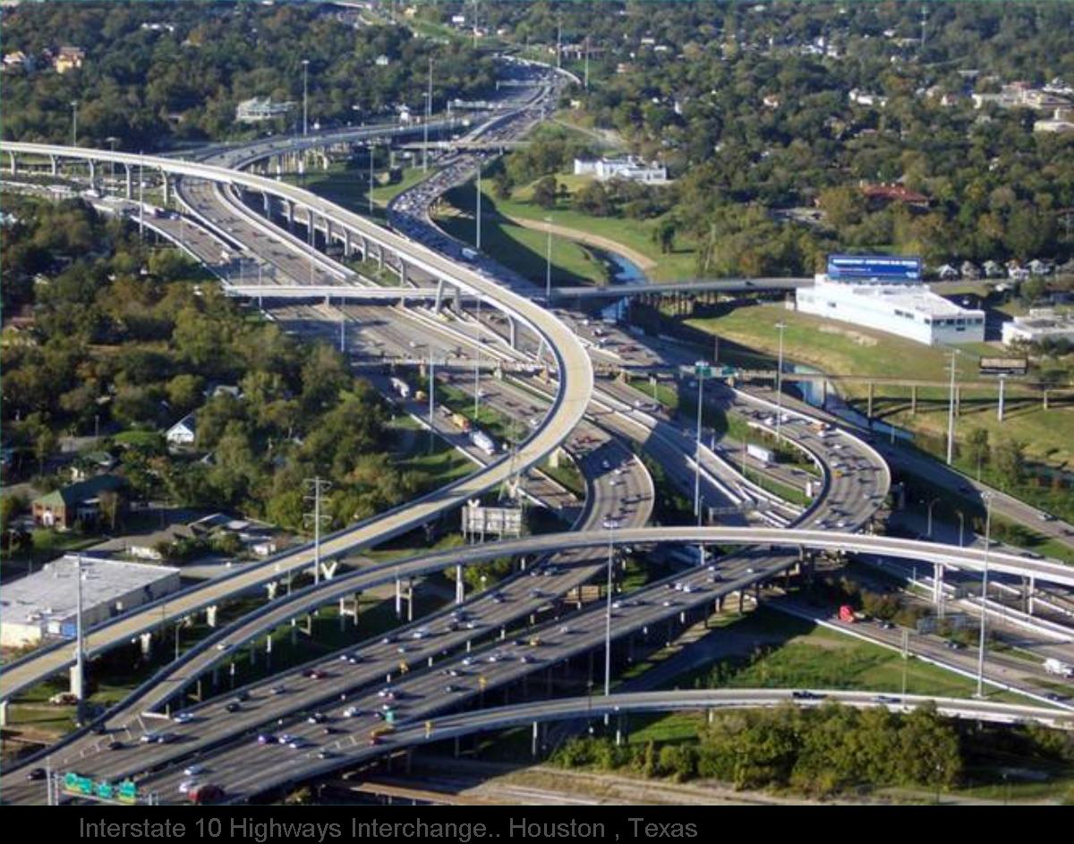 Interstate 10 Highways Interchange.. Houston , Texas