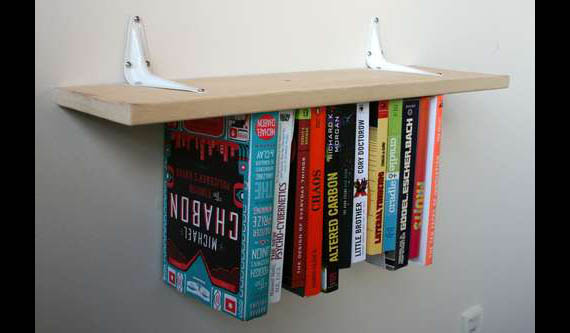 DIY Inverted Bookshelf