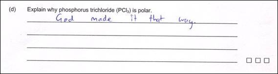 Explain why phosphorus trichloride (PCl3) is polar.